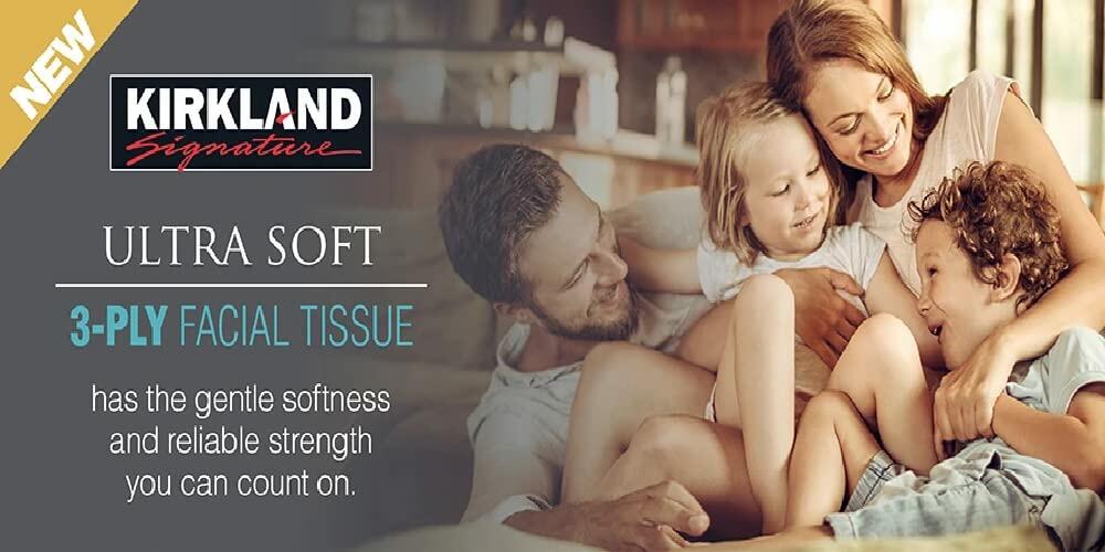 Kirkland Signature Facial Tissue, 3-Ply, 84 Count (12 Pack)