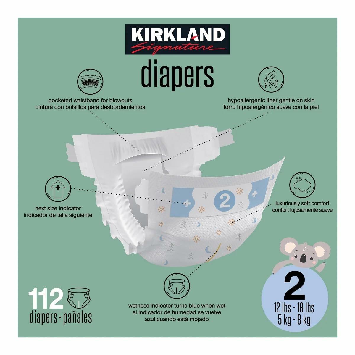 Kirkland Signature Diaper, Size 2 (112 Count)