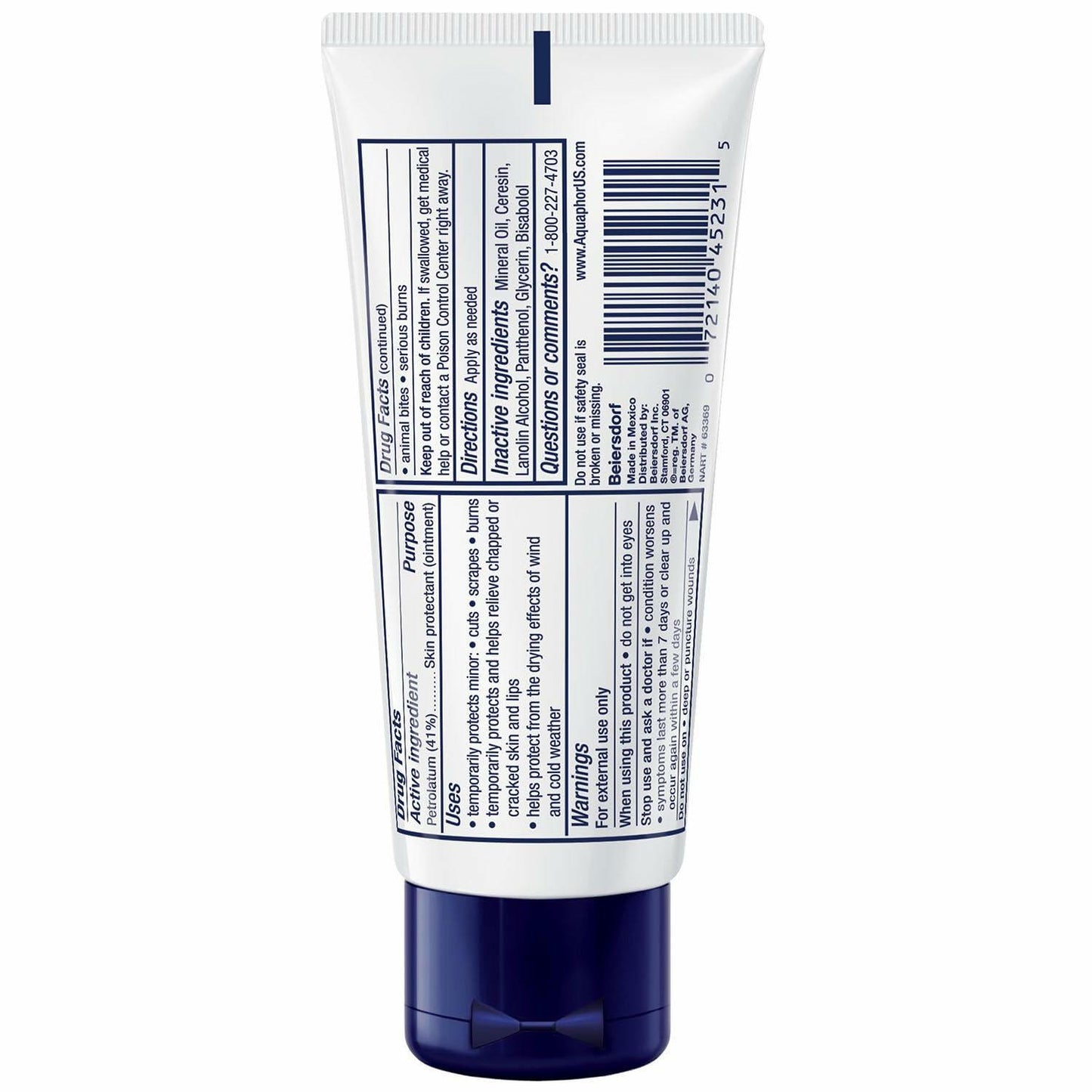 Aquaphor Advanced Therapy Healing Ointment, 1.75 Ounce (Pack of 4)