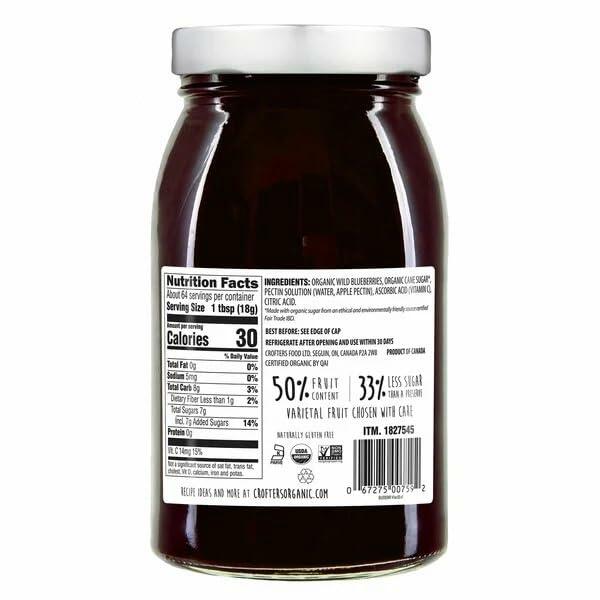 Crofter's Organic Wild Blueberry Spread, 41 Ounce