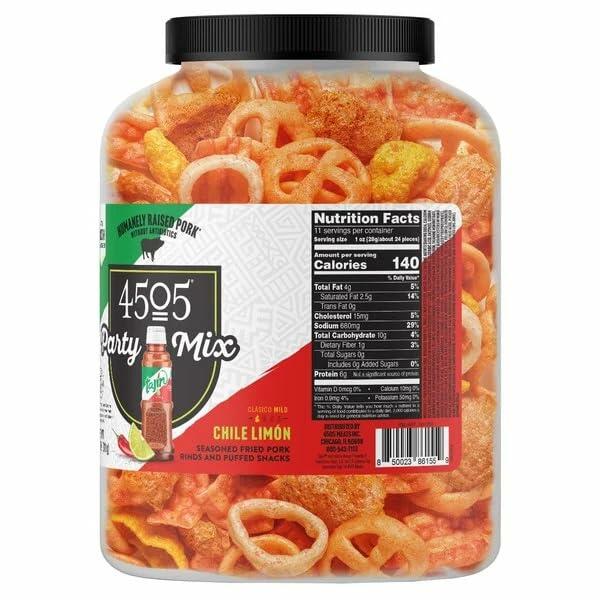 4505 Chicharrones Chili And Limon Party Mix, 11 Ounce