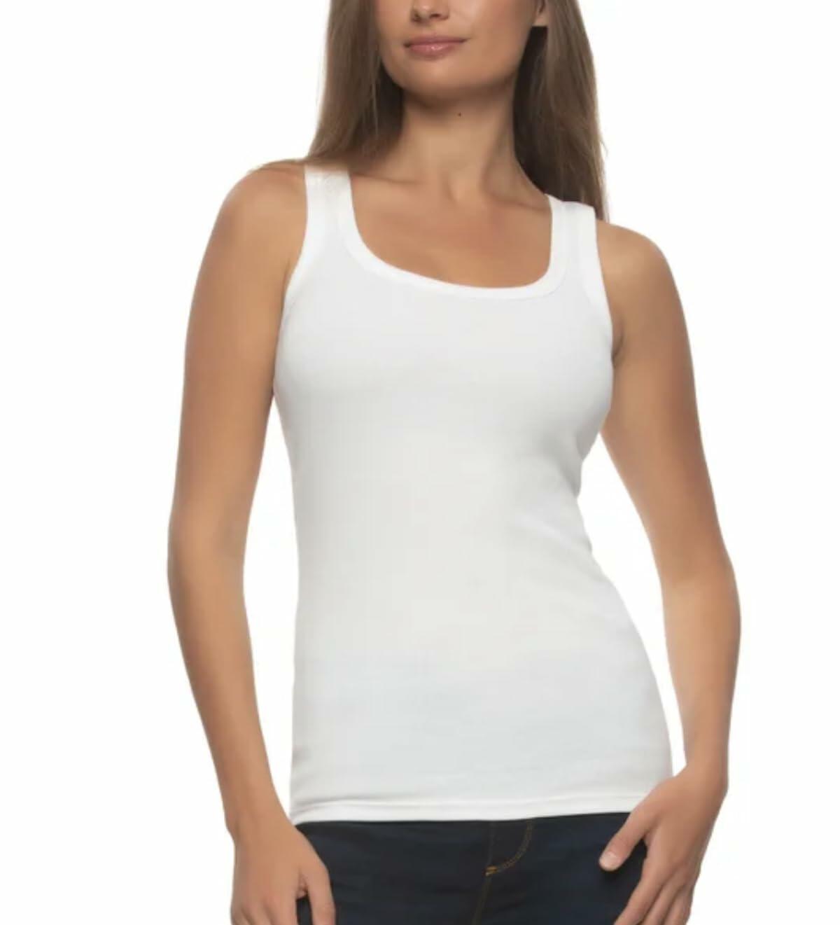 Felina Women's 3 Pack Ribbed Tank Tops (US, Alpha, Medium, Regular, Regular, Black Multi (Black, Tan, White))