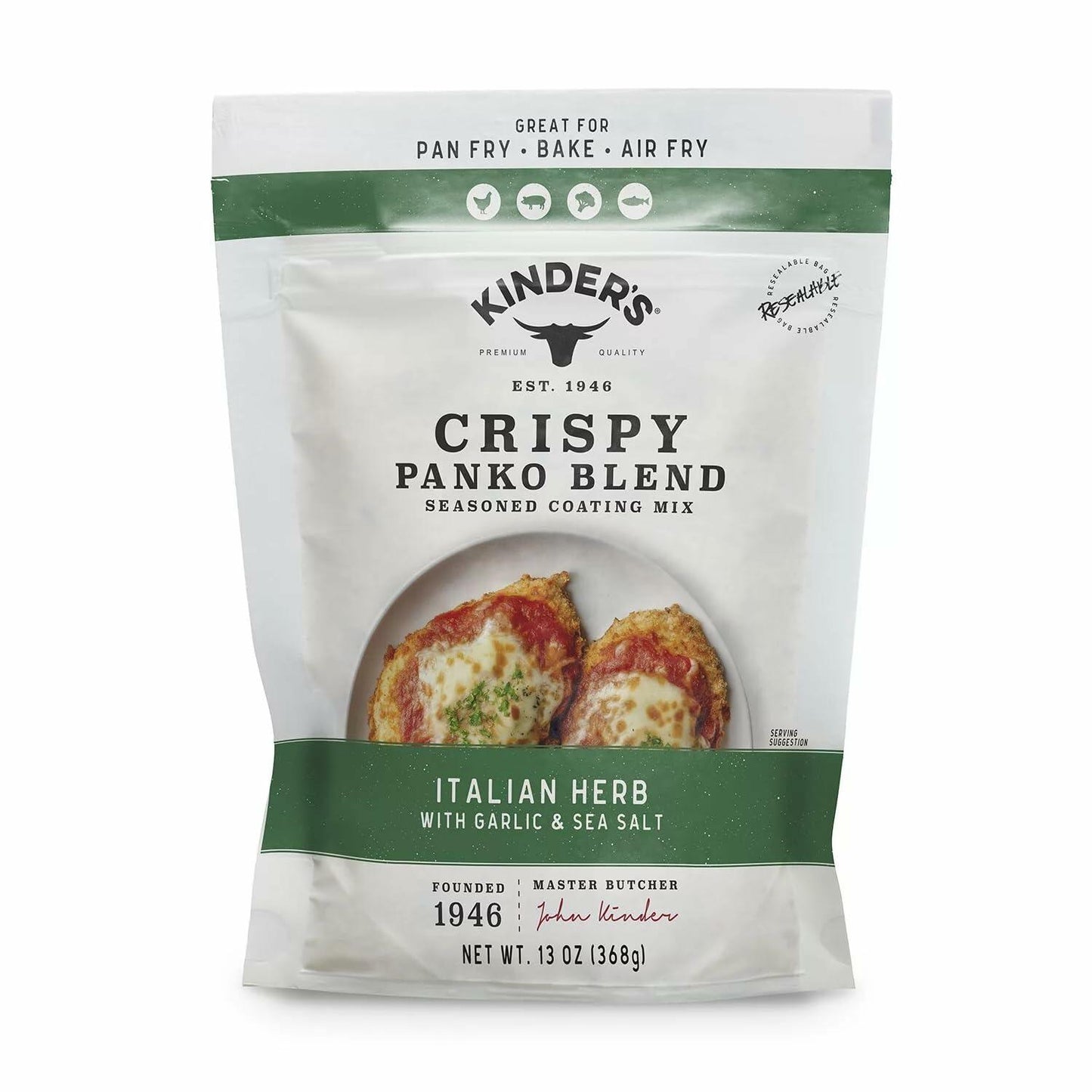Kinder's Crispy Panko Blend, Italian Herb with Garlic and Sea Salt, 13 Ounce