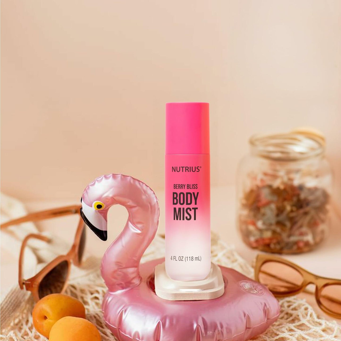 Nutrius Body Mist - Berry Bliss, 4 FL OZ - Refreshing and Hydrating Daily Fragrance