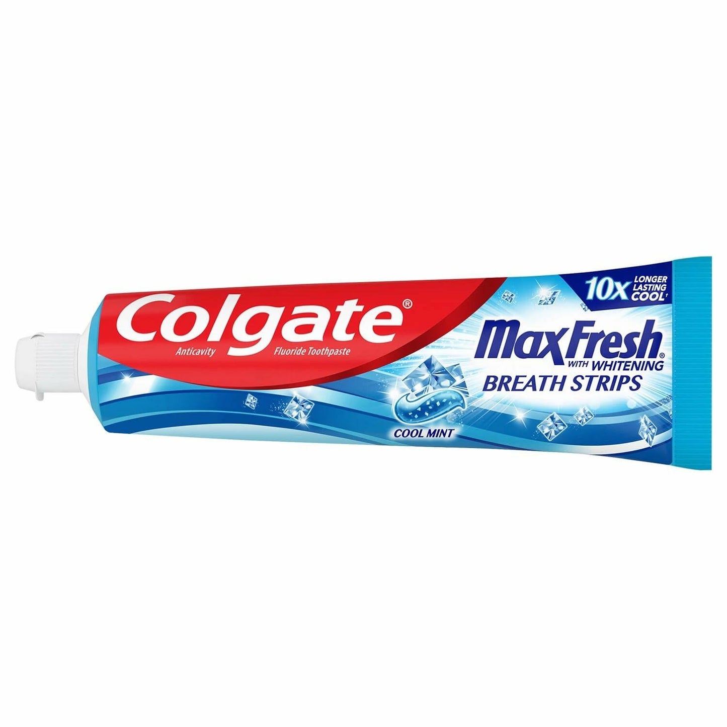 Colgate Max Fresh Cool Mint Toothpaste with Mini Breath Strips, 7.3 oz, 5-Pack, Whitening and Cavity Protection