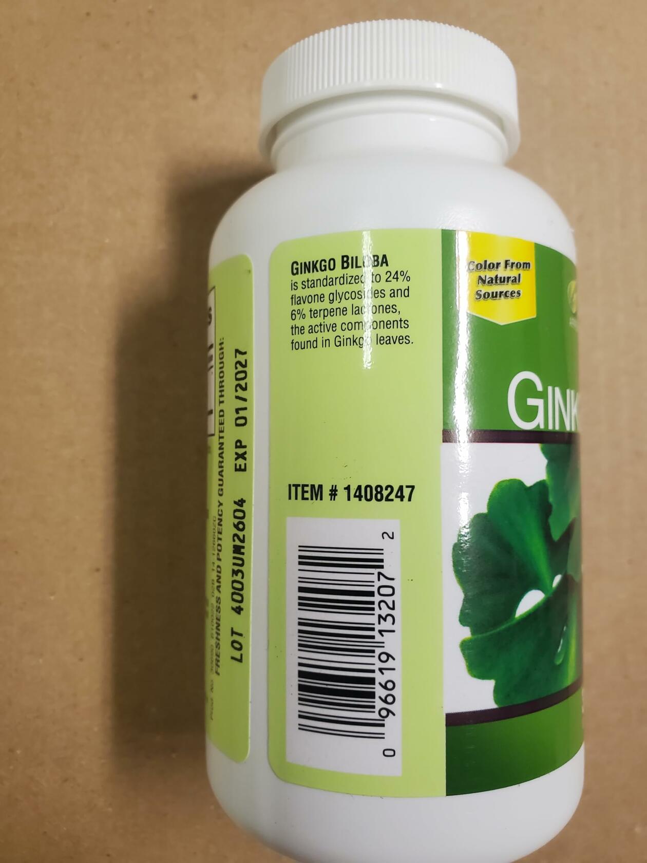 OProCyn Tru Nature Ginkgo Biloba 340 Softgels