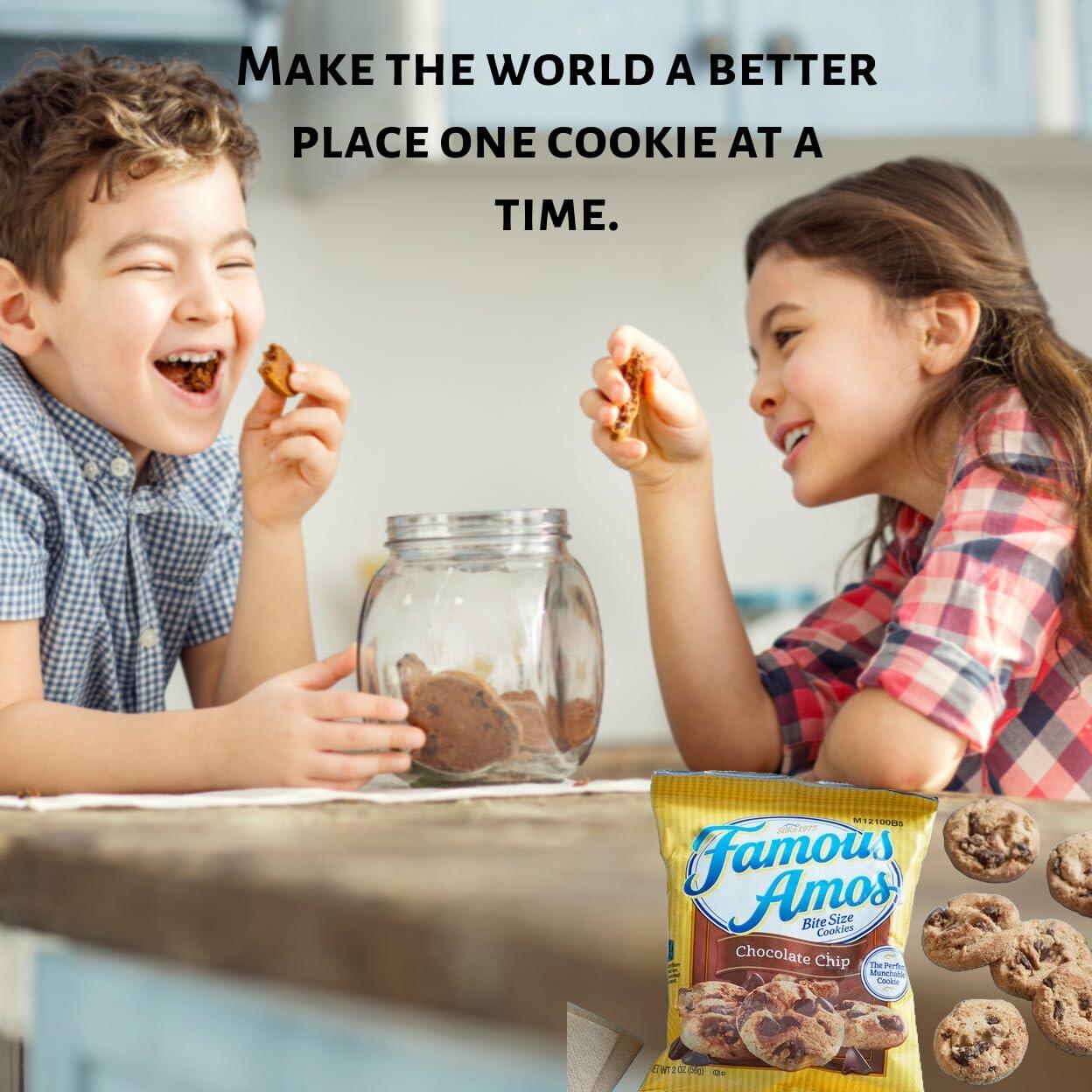 PRIME GRADE Famous Amos Chocolate Chip Cookies, 42ct of 2oz Bags, Bundle Vaule Box
