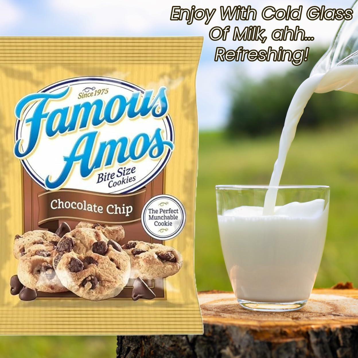 PRIME GRADE Famous Amos Chocolate Chip Cookies, 42ct of 2oz Bags, Bundle Vaule Box