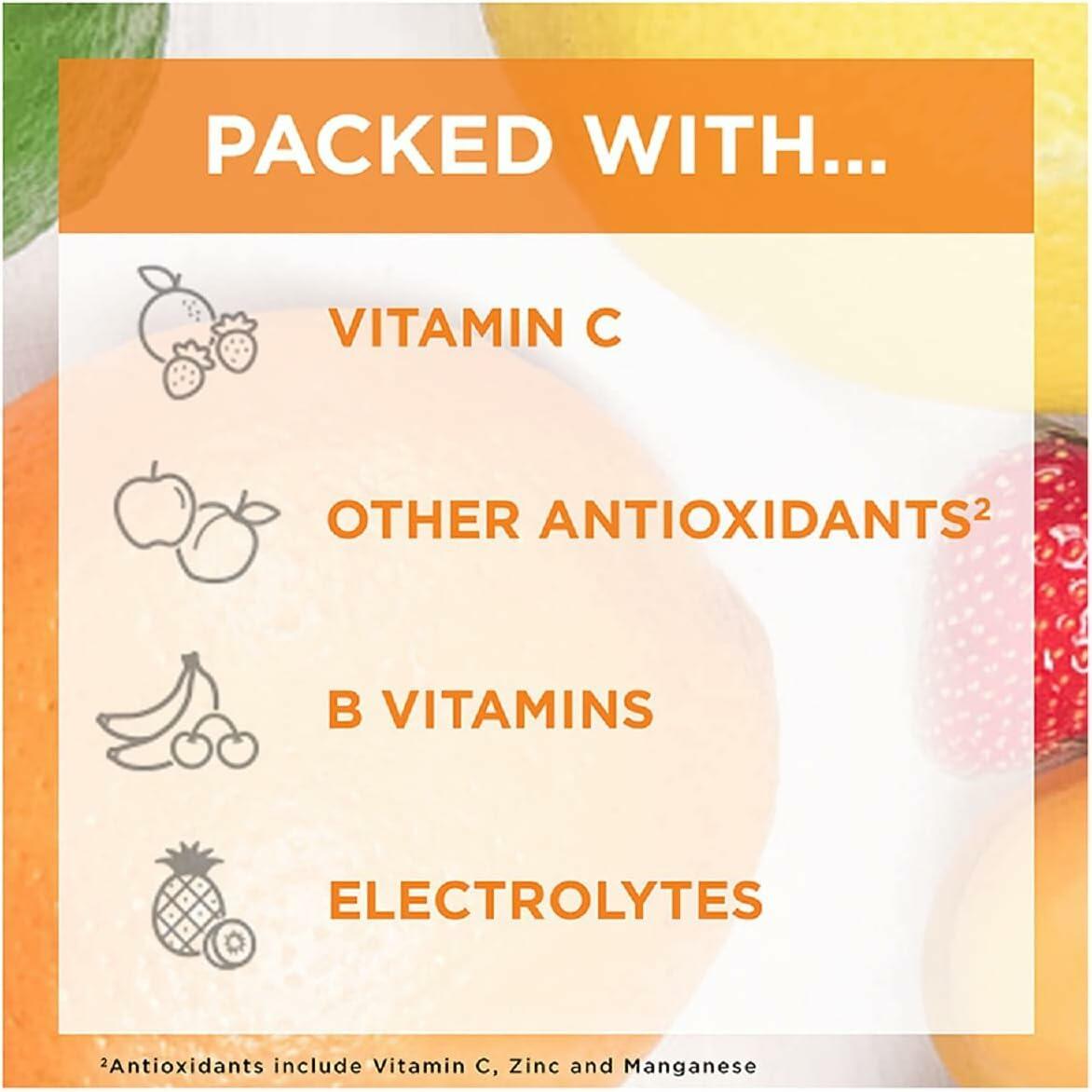 Emergen-C 1000mg Vitamin C Powder, with Antioxidants, B Vitamins and Electrolytes, Immunity Supplements for Immune Support, Caffeine Free Fizzy Drink Mix, Raspberry Flavor, 0.32 Ounce (Pack of 30)