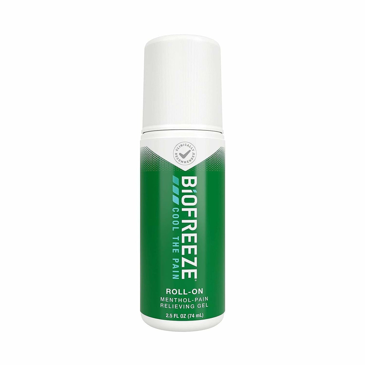 Biofreeze 13451 Roll-On Pain-Relieving Gel, 2.5 FL oz, Green Topical, Arthritis, Strains, Bruises, & Sprains (7.5 Fl Oz (Pack of 3), 3, Count)