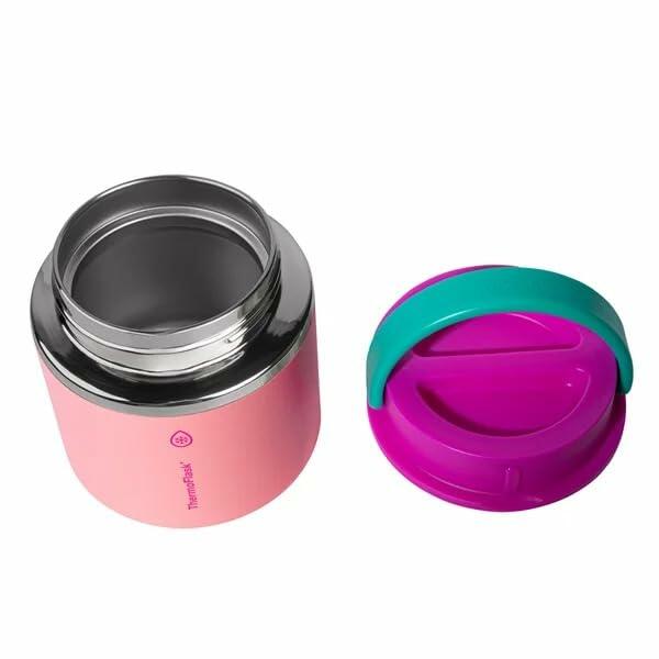 Thermoflask 20 oz Insulated Food Jar, 2-Pack, Pink and Blue, Hot 12 Hours Cold 24 Hours (Pink and Blue)