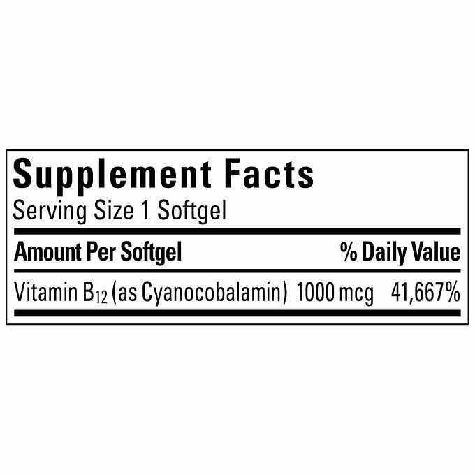 Nature Made Vitamin B12 1000 mcg., 400 Softgels, Vitamin B for Women & B Vitamins for Men, 400 Softgels, 400 Day Supply,