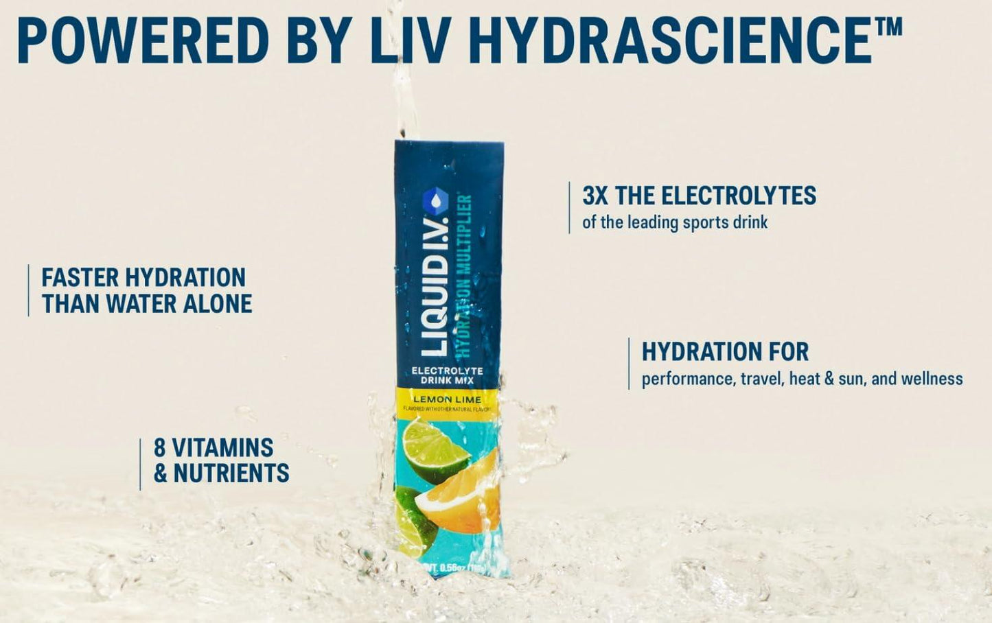 I.V. Hydration Multiplier, 30 Individual Serving Sticks, Lemon Lime