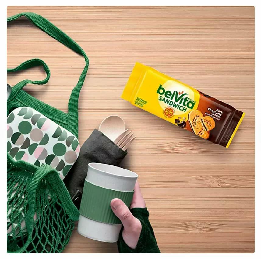 Whizzotech belVita Dark Chocolate Creme Breakfast Biscuits (25 pk.), 1 Count (Pack of 1)