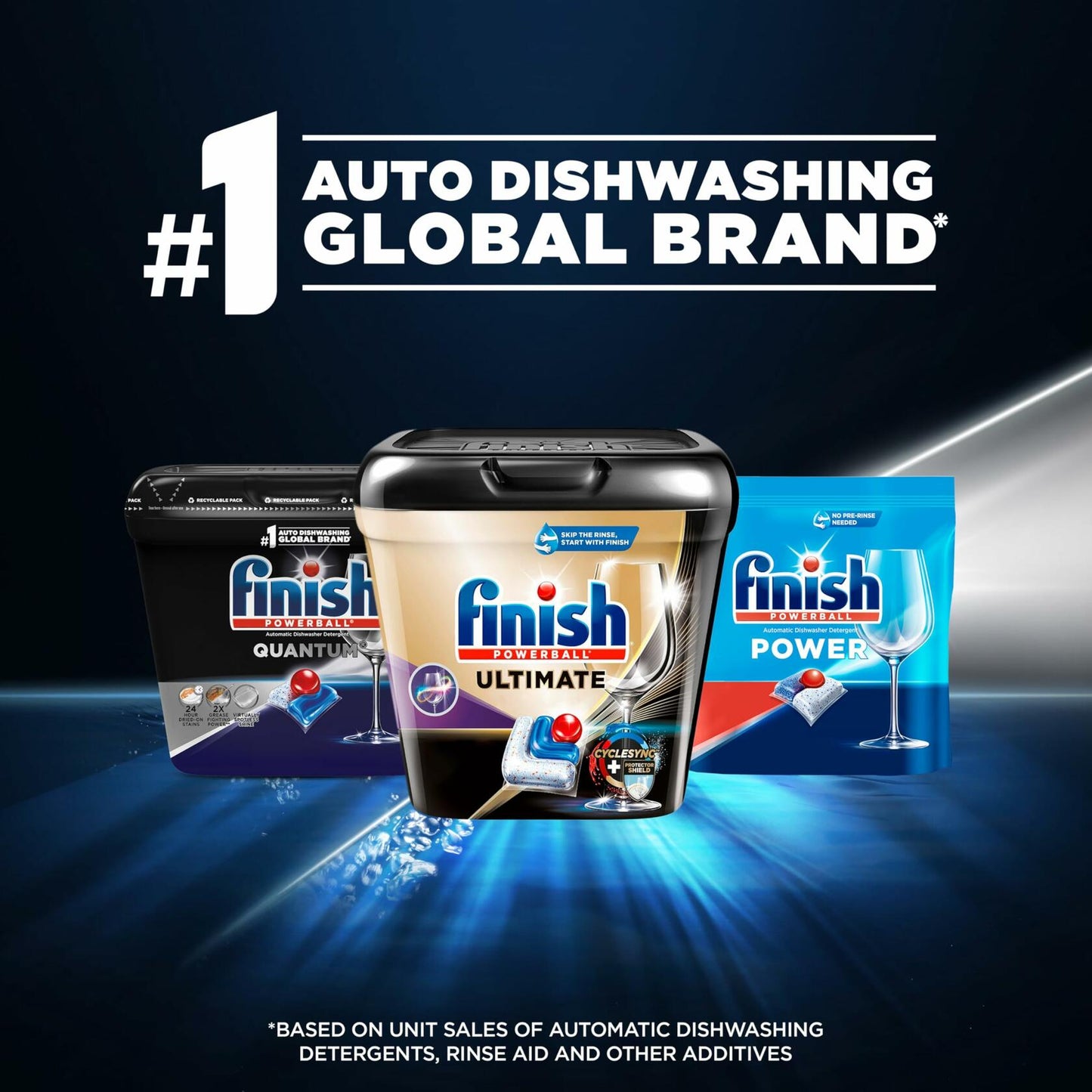 Finish Quantum Dishwasher Pods, No Pre-Rinse Detergent For 24HR Dried-On Stain & Grease, 82 Count