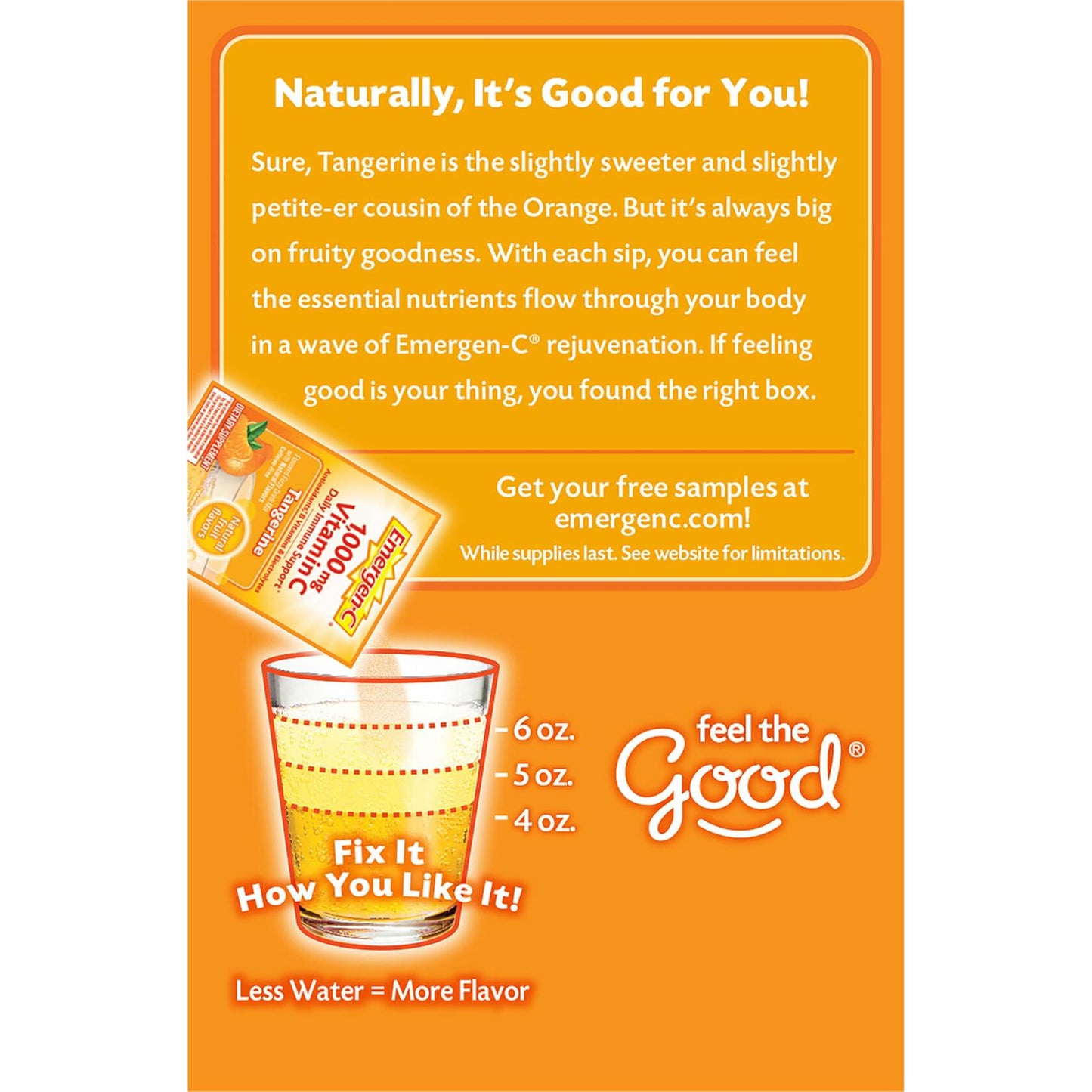 Emergen-C 1000mg Vitamin C Powder, with Antioxidants, B Vitamins and Electrolytes, Vitamin C Supplements for Immune Support, Caffeine Free Drink Mix, Tangerine Flavor - 60 Count/2 Month Supply