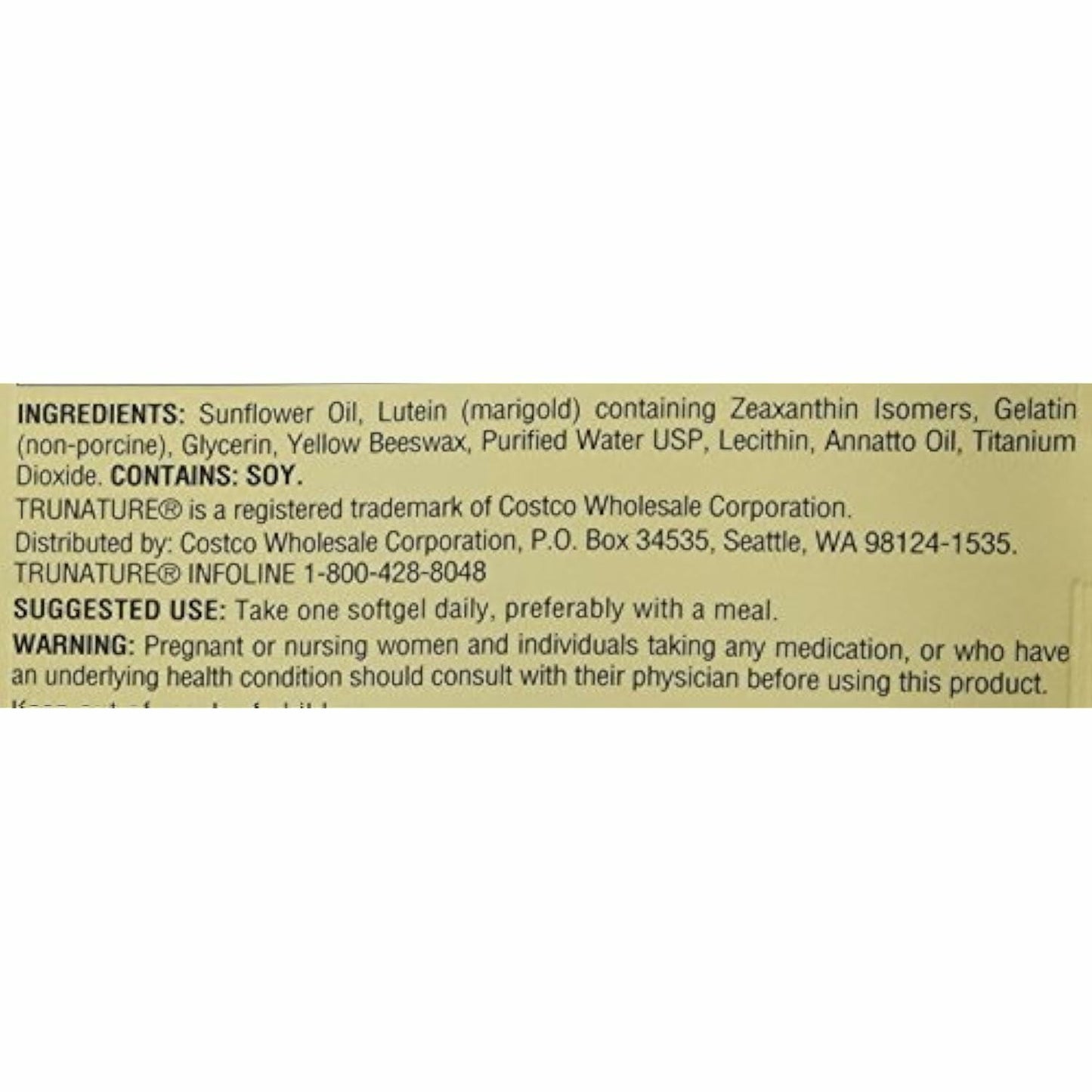 TruNature Vision Complex with Lutein & Zeaxanthin - Great Value Pack of 2 (Total 280Ct Softgel Type) x#vswa