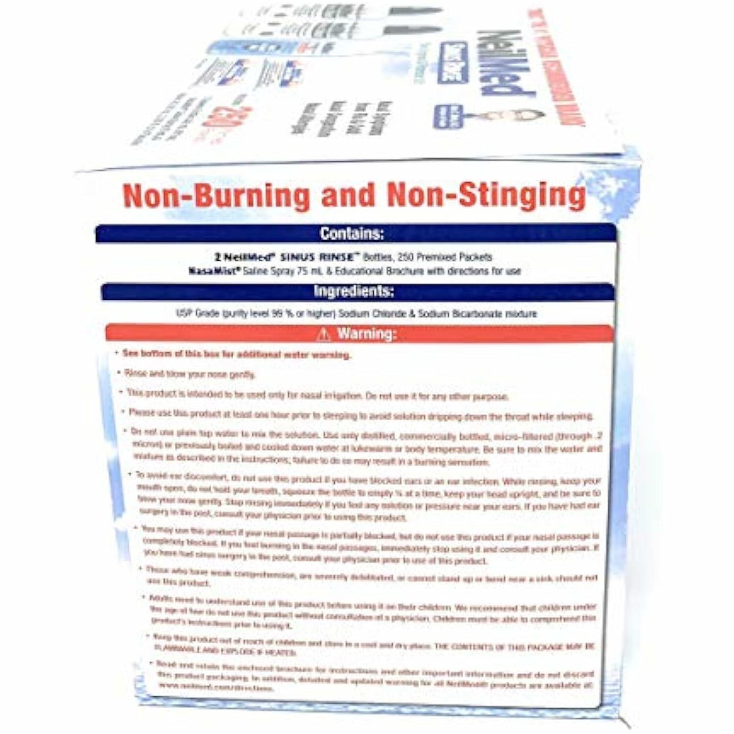NeilMed Sinus Rinse - 2x8fl oz Bottles Nasamist Saline Spray 75mL - 250 Packets
