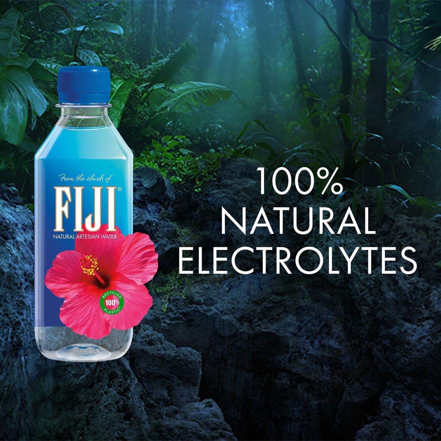 FIJI Natural Artesian Bottled Water 330mL / 11.15 Fl Ounce (Pack of 24) - 100% Natural Electrolytes - NEW