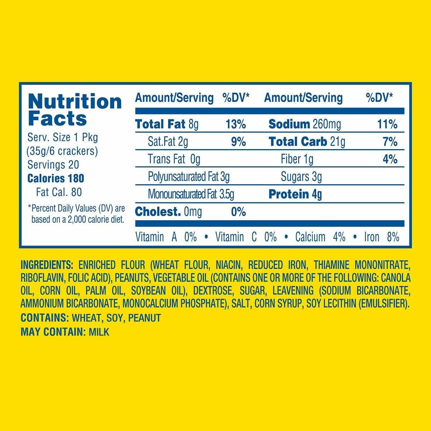 Lance Toasty Peanut Butter Sandwich Crackers (40 Count)