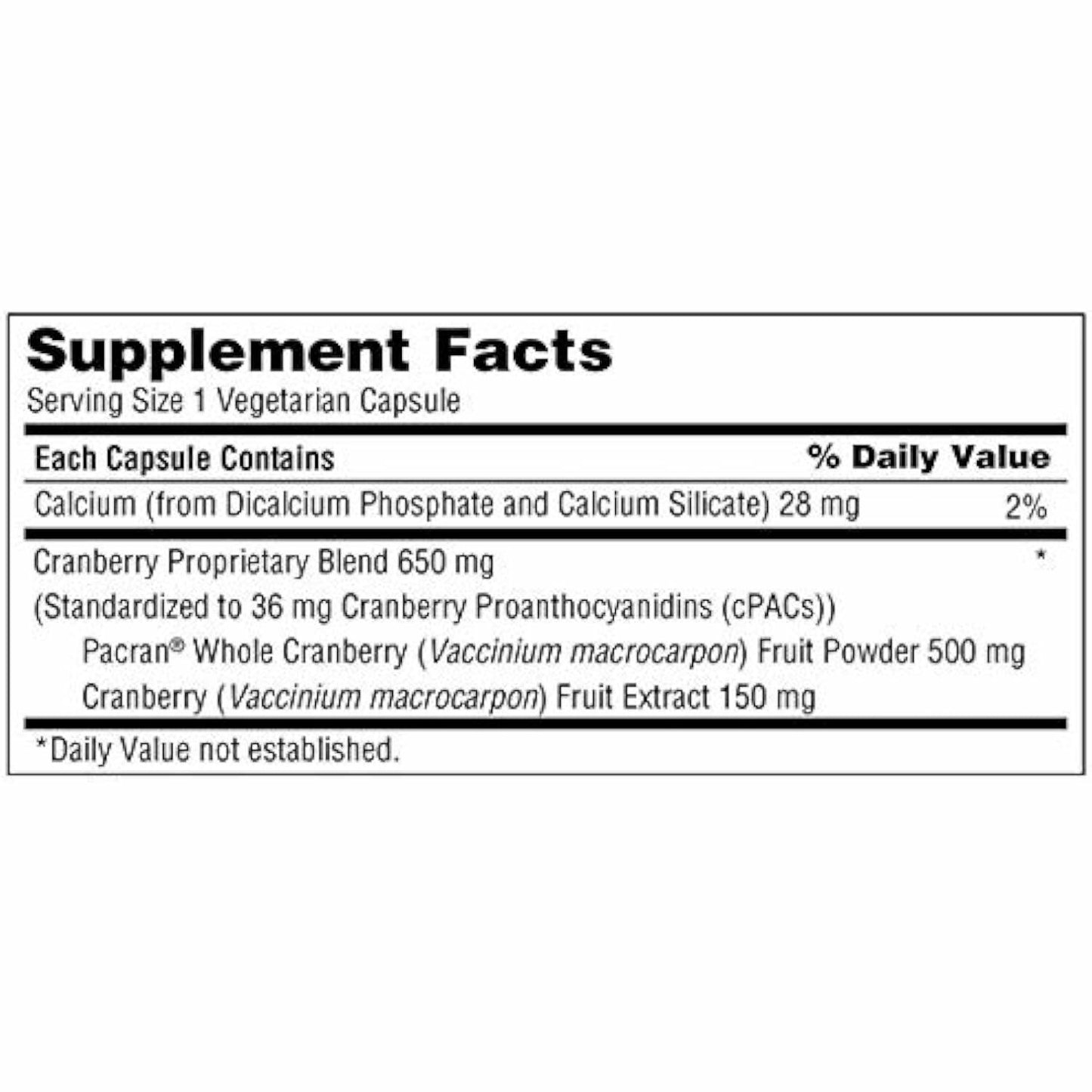 trunature Cranberry 650 mg, 140 Vegetarian Capsules