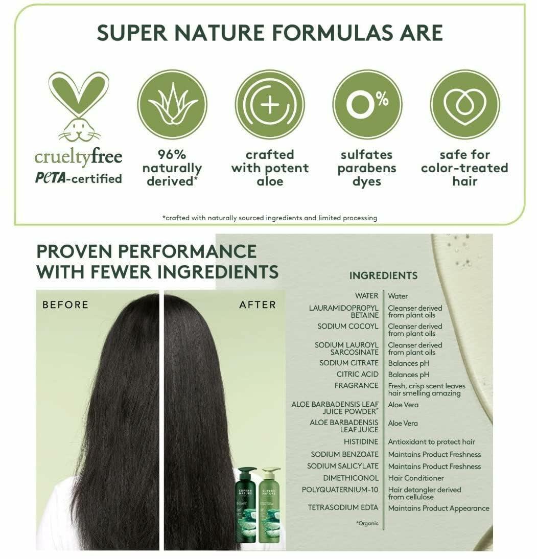 Super Nature Potent Aloe Gentle Moisture Shampoo, 30 Fluid Ounce, 2.23 pounds, 1 Count