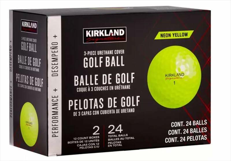Kirkland Signature 3-Piece Golf Balls, Version 2.0, Yellow, 24-Pack