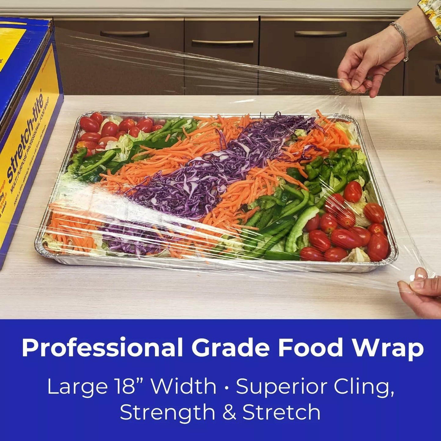 Stretch-tite PRO 18" x 3000 sq ft multi purpose professional food wrap