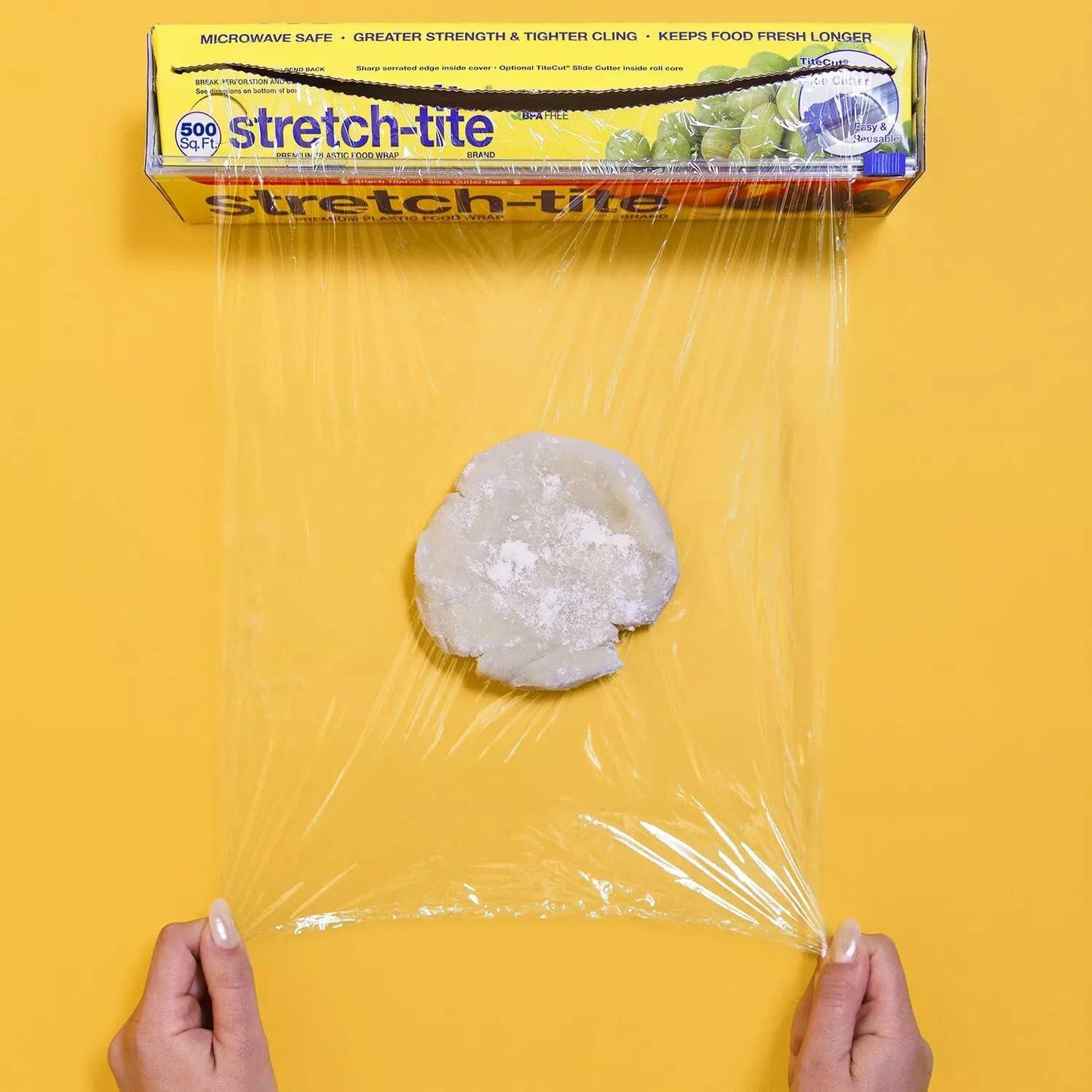Stretch-tite premium plastic food wrap 500 sq ft 2 pack