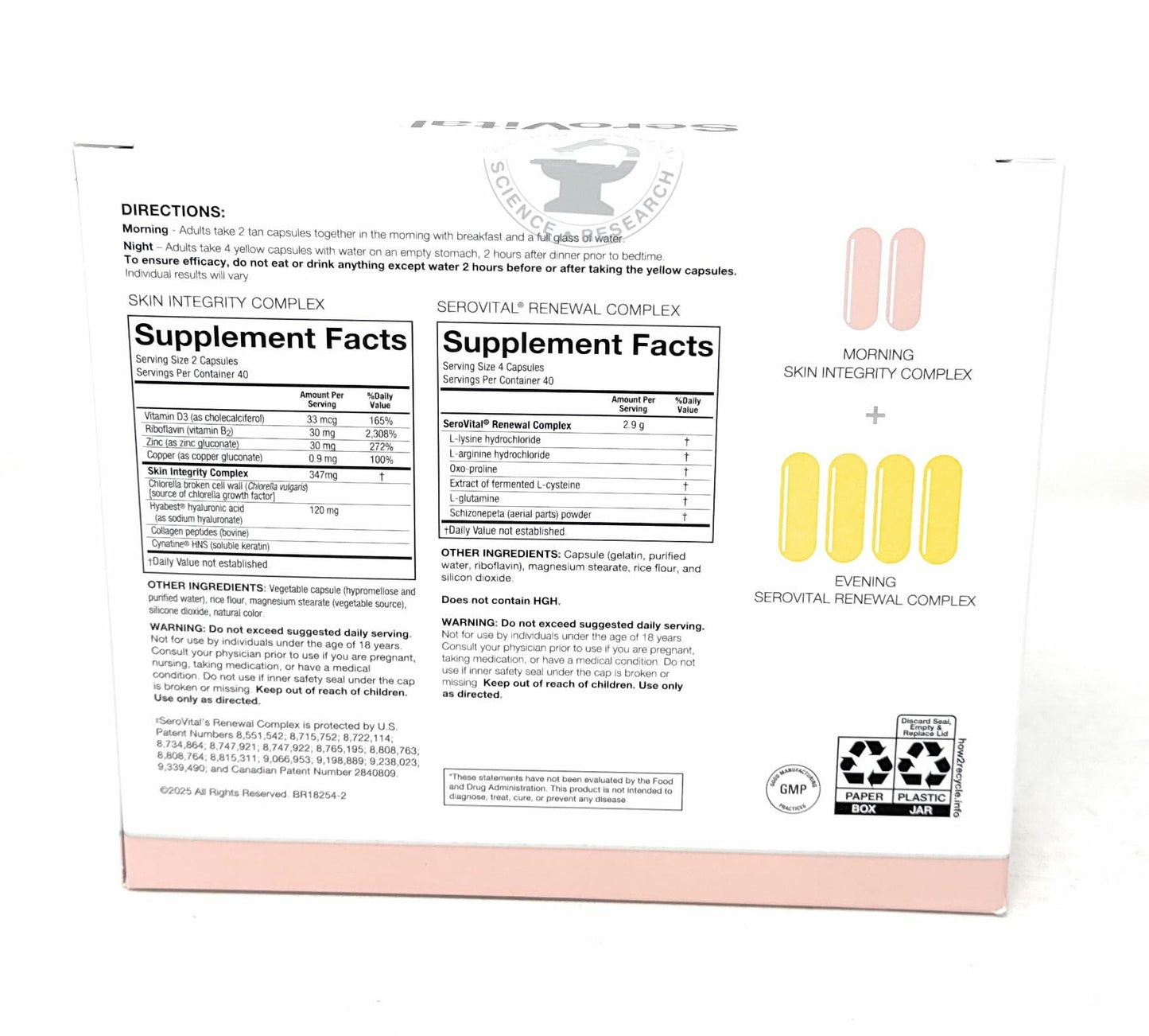 Serovital Skin Revive – Anti-Aging Supplement for Women – Supports Skin Hydration, Energy, Immune Health & Fine Line Reduction – 240 Capsules – 40-Day Supply
