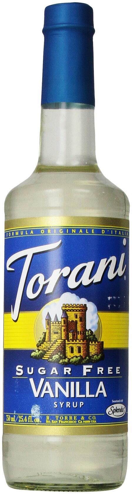Torani Sugar Free Syrup, Vanilla, 25.4 Ounce