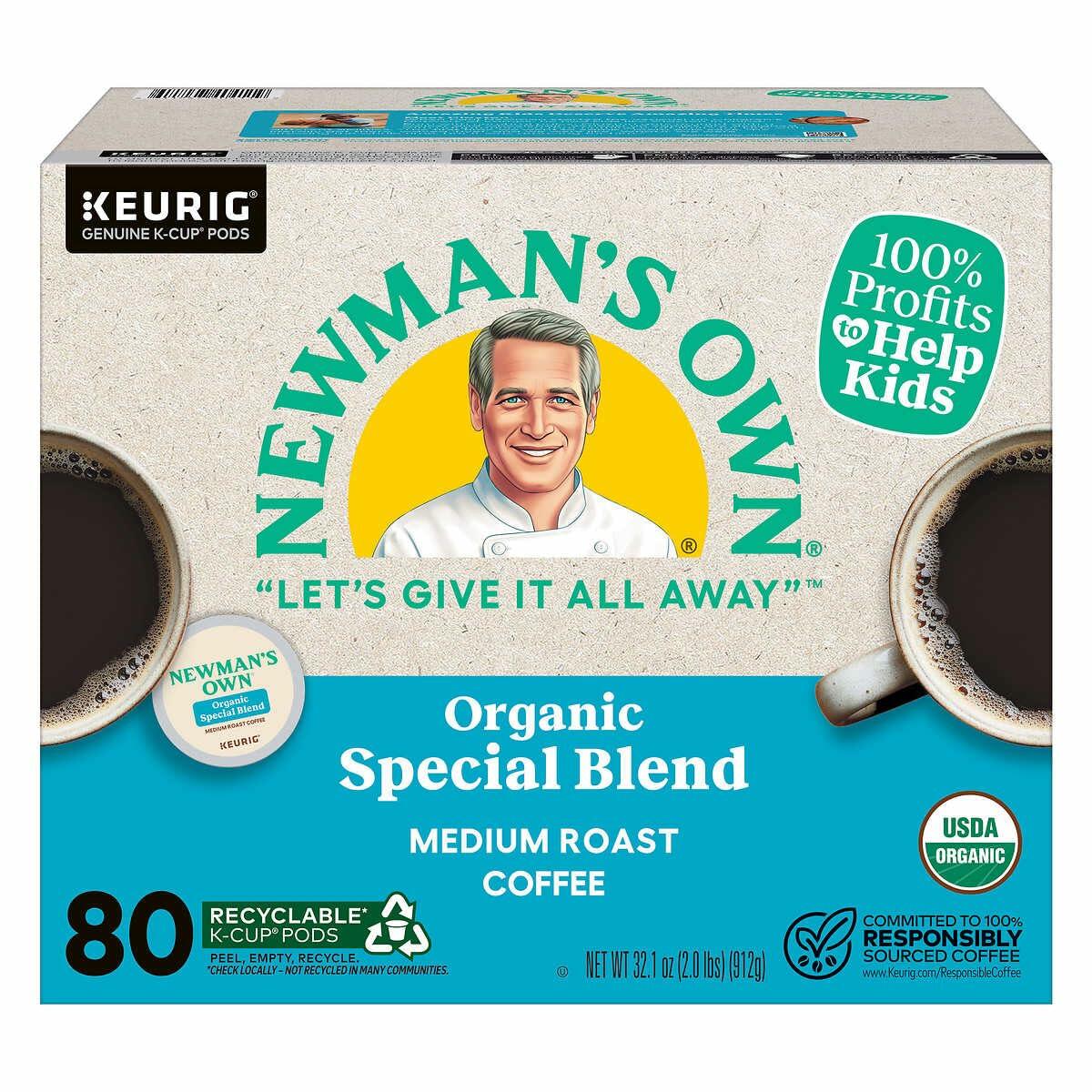 Newman's Own Organics Coffee Special Blend K-Cup Pod, 80 Count