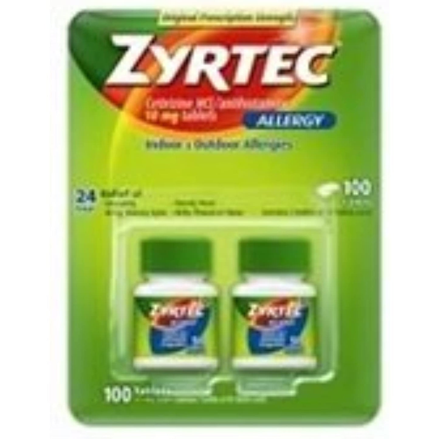 Zyrtec Cetrizine HCl/Antihistamine, 10mg, 50 Count, Pack of 2