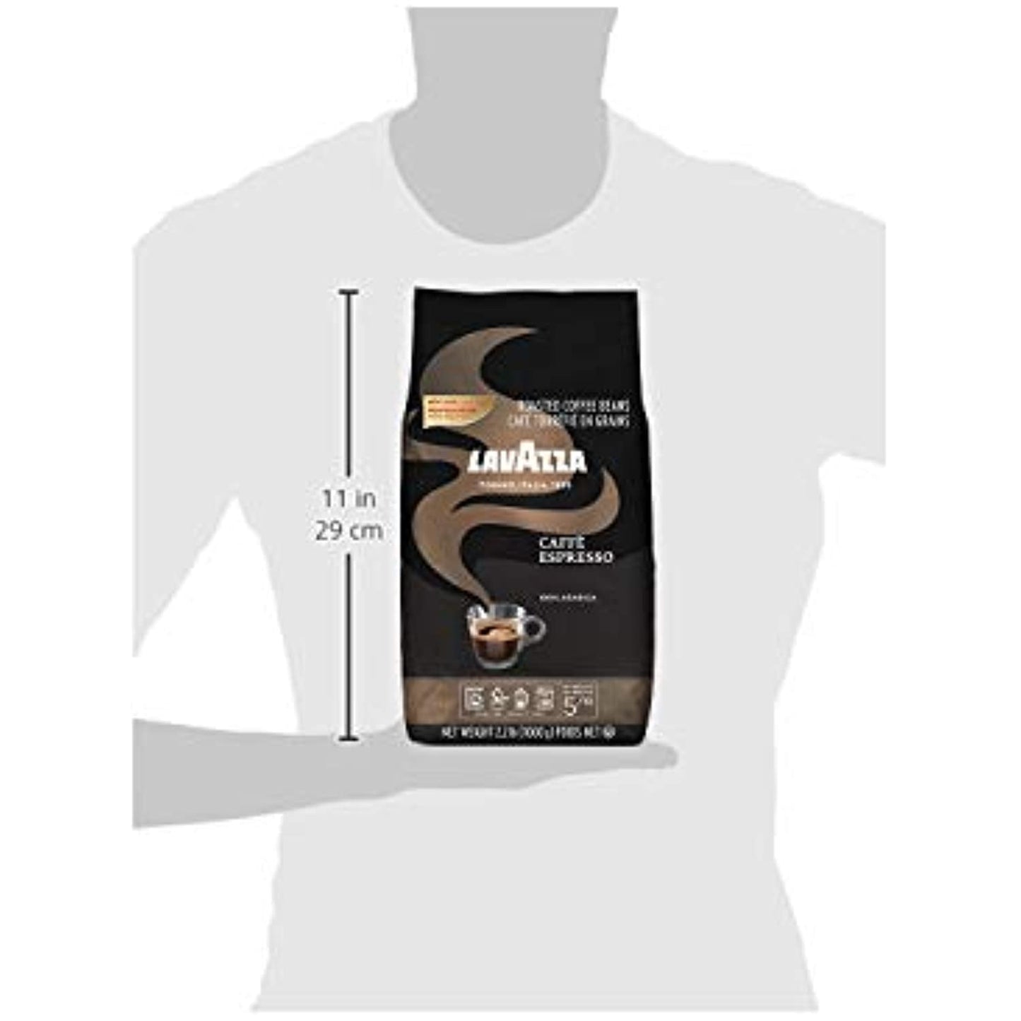Lavazza Caffe Espresso Whole Bean Coffee Blend, Medium Roast, 2.2-Pound Bag