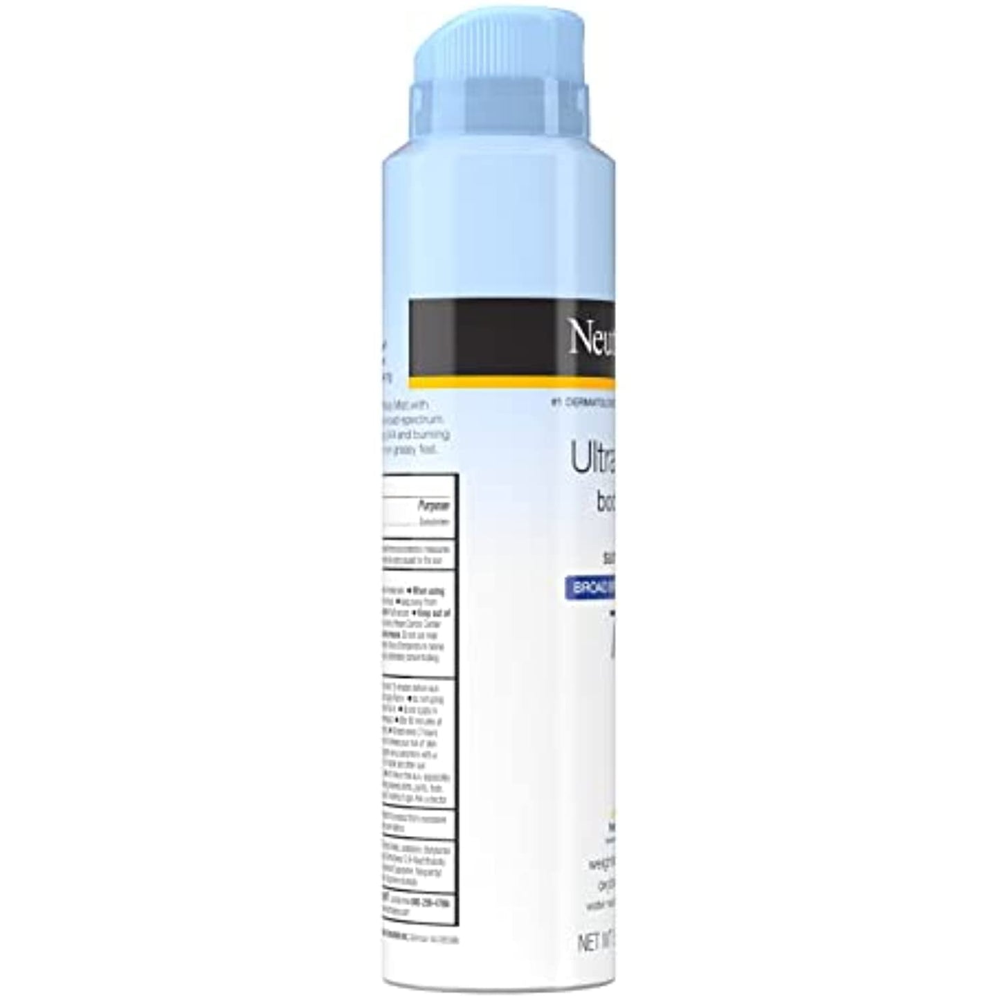 Neutrogena Ultra Sheer Body Mist Sunscreen Spray Broad Spectrum SPF 70, Lightweight, Non-Greasy & Water Resistant, Oil-Free & Non-Comedogenic UVA/UVB Sunscreen Mist, 5 oz (Pack of 3)