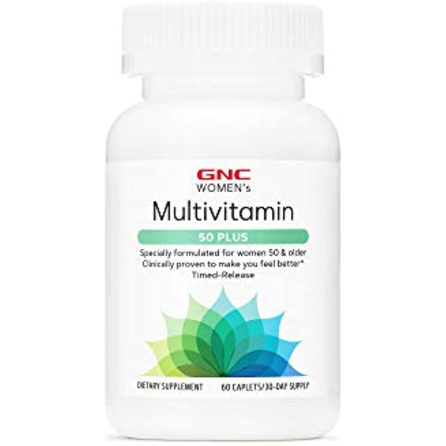 GNC Women's Multivitamin 50 Plus |Supports Bone, Eye, Memory, Brain and Skin Health with Vitamin D, Calcium and B12 | Helps Increase Energy Production | 60 Caplets
