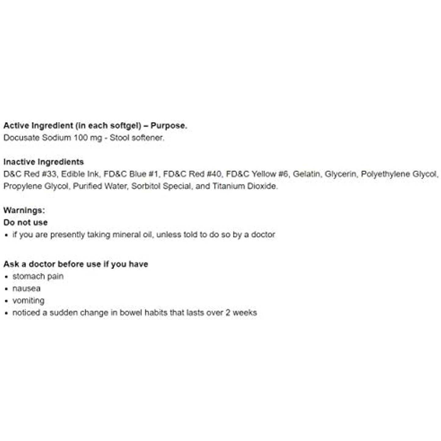 Kirkland Signature 100 Mg Stool Softener, 400 Softgels (Pack of 3)