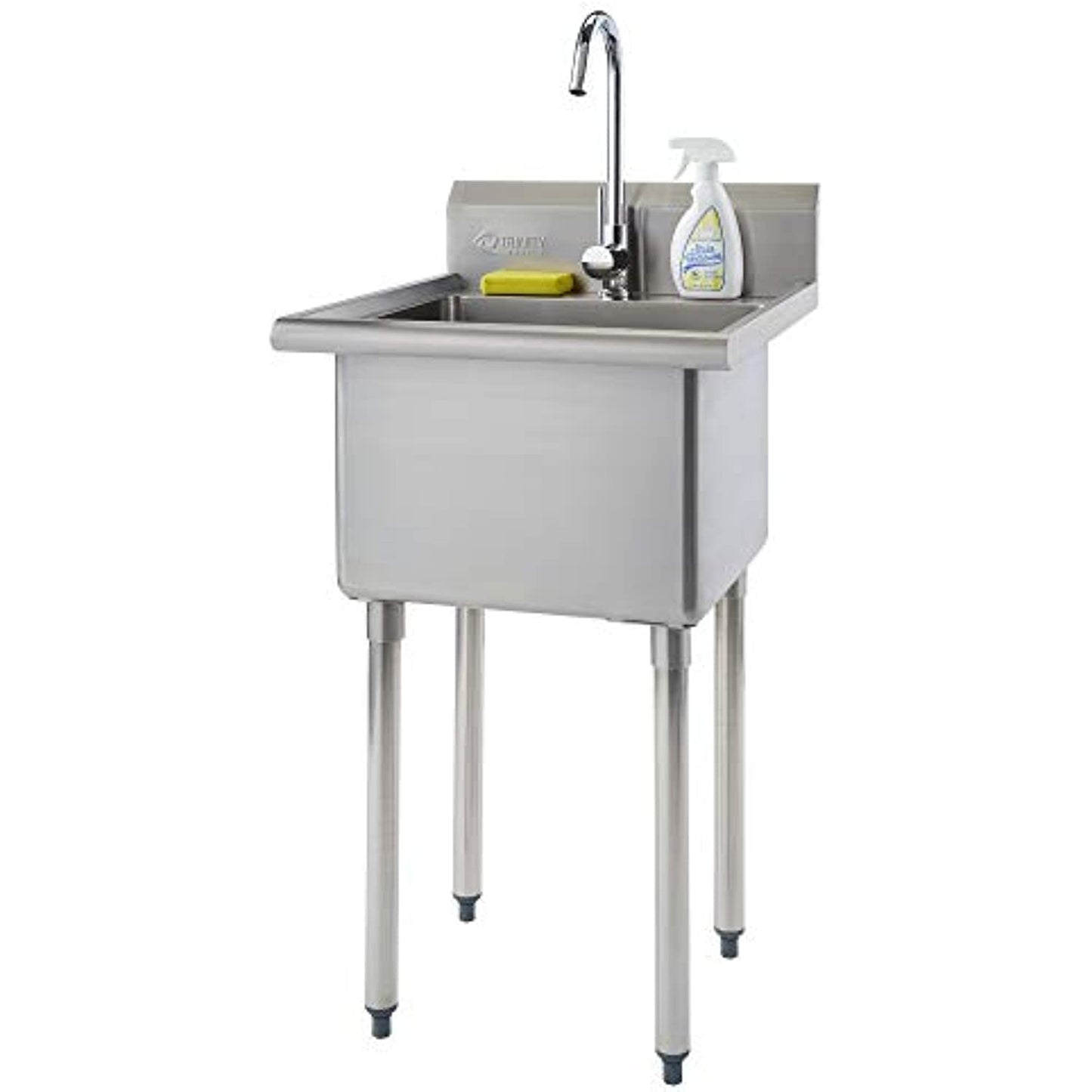 TRINITY THA-0307 Basics Stainless Steel w/Faucet Utility Sink