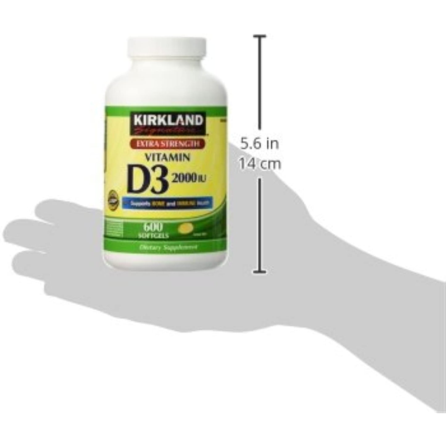 Kirkland Extra Strength Vitamin D-3 2000 IU 600 Soft Gels