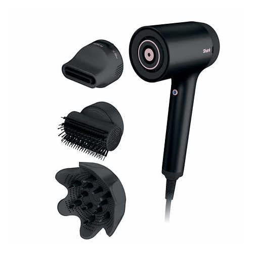 SHARK HyperAir IQ Hair Dryer Ultra-Fast Drying. No Heat Damage. Styles That Last. (Black), 4 Count (HD125)