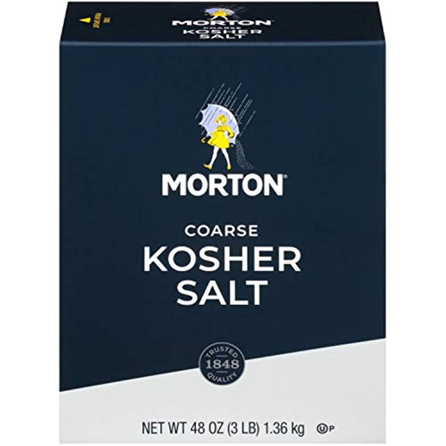 Morton Salt Kosher Salt, Coarse, 3 Pound (Pack of 4)