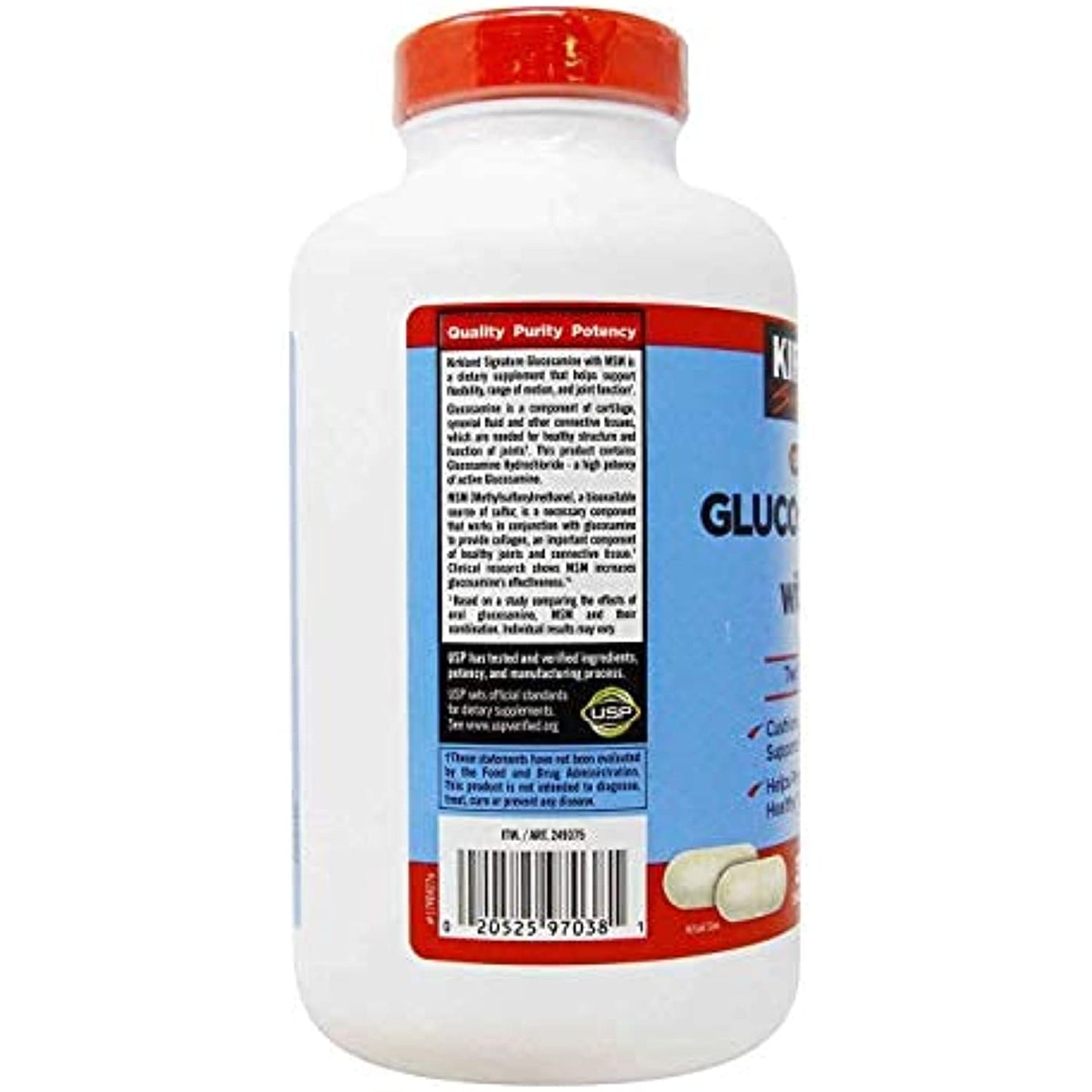 Kirkland Signature Glucosamine with MSM, 375 Tablets