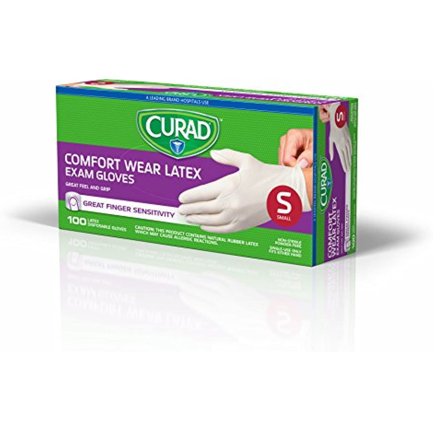 Curad - CURLT2R Comfort Wear Latex, Vinyl Exam Gloves, Medium (Pack of 300)