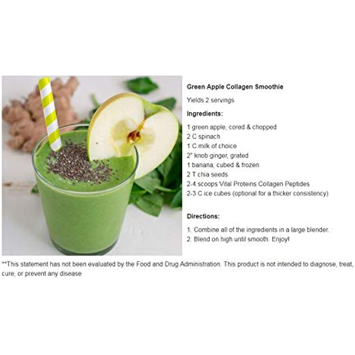 Vital Proteins Natural Whole Nutrition Collagen Peptides - Pasture Raised, Grass Fed, Paleo Friendly, Gluten Free, Single Ingredient - 24 Ounce