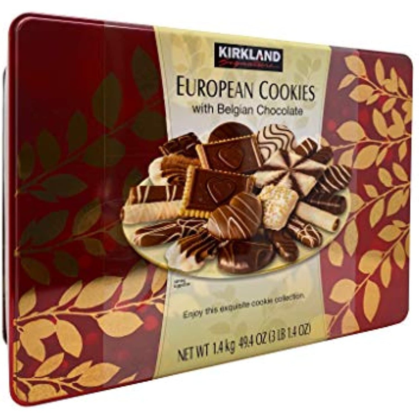 European Cookies Kirkland Signature with Belgian, Chocolate, 49.4 Oz