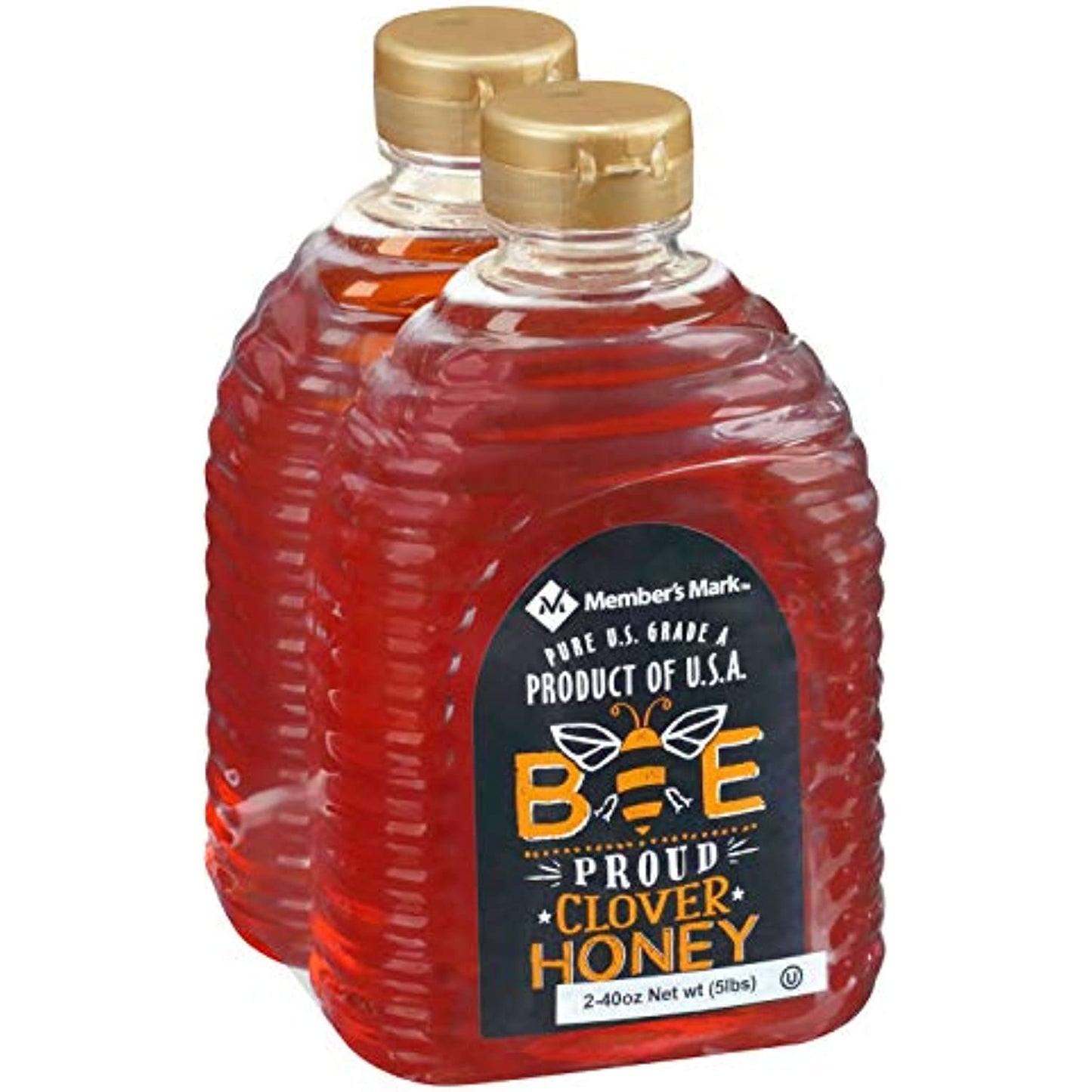 2 Bottles Pure Honey Grade A Weight 2.5 Lb