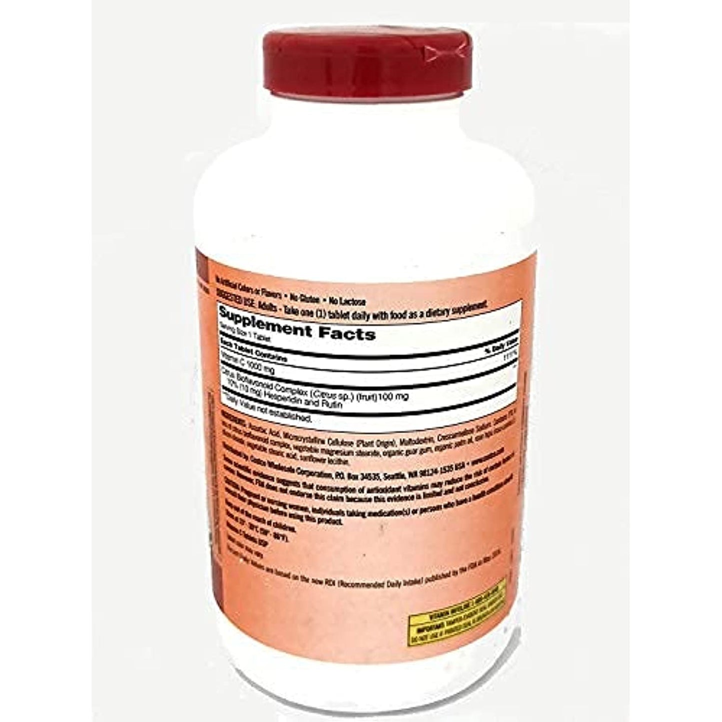 Kirkland Vitamin C with Rose Hips and Citrus Bioflavonoid Complex (1000 mg), 1000-Count Tablets