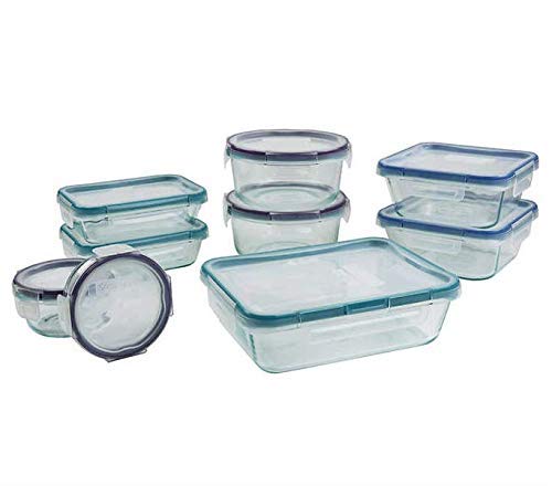 Snapware Pure Pyrex 18-Piece Glass Food Storage Set, 2.6, Clear