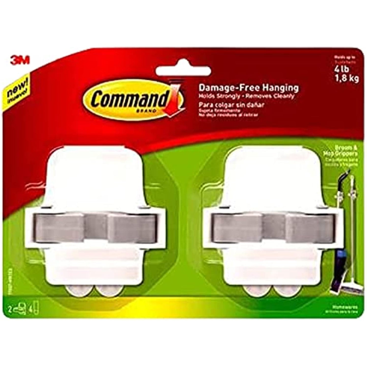 WHITE BROOM GRIPPER HOOK 2/PK