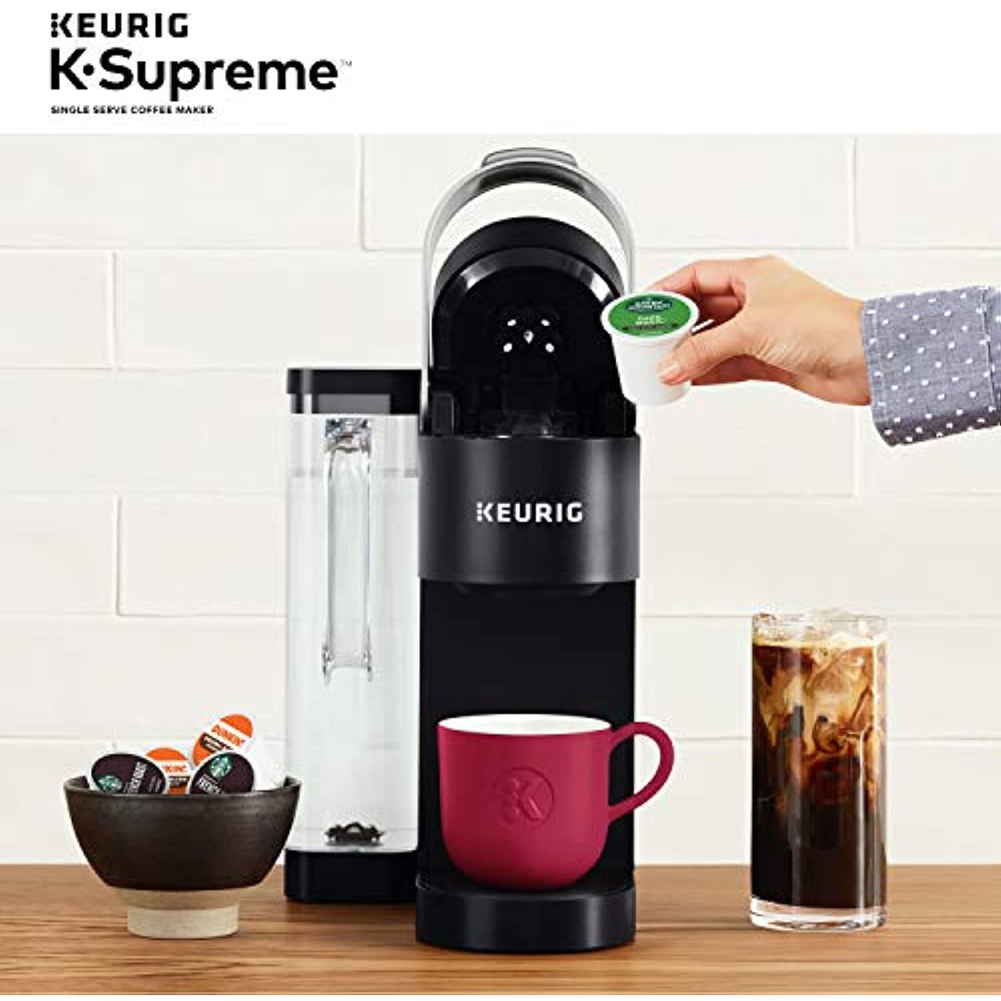 Keurig K-Supreme Coffee Maker, Single Serve K-Cup Pod Coffee Brewer, With MultiStream Technology, 66 Oz Dual-Position Reservoir, and Customizable Settings, Black